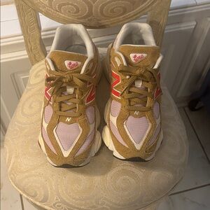New Balance Tan and Pink Athletic Shoes